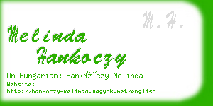 melinda hankoczy business card